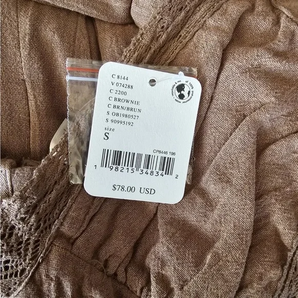 Free People Vivi Mini Fit & Flare Style Dress in Brownie Brown - Picture 6 of 6